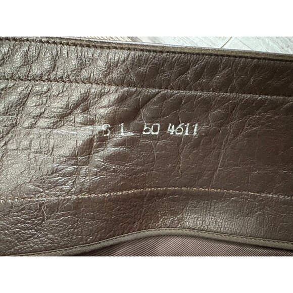 Bergfreund German leather coat trench coat sz 50 40's WWII Era Collectible VTG - Picture 5 of 7